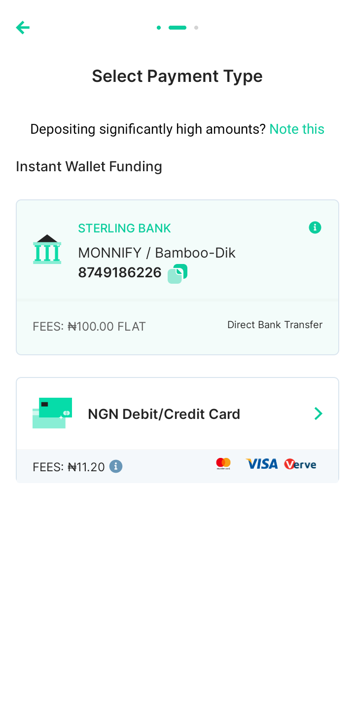  Bamboo Fund Wallet  ui screens