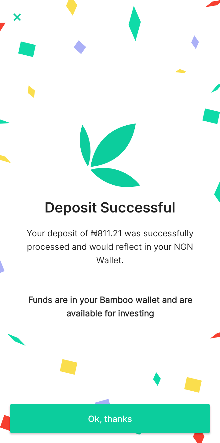  Bamboo Fund Wallet  ui screens