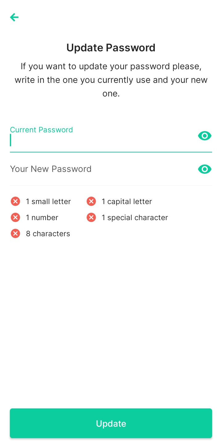  Bamboo Change Password user flow UI screenshot