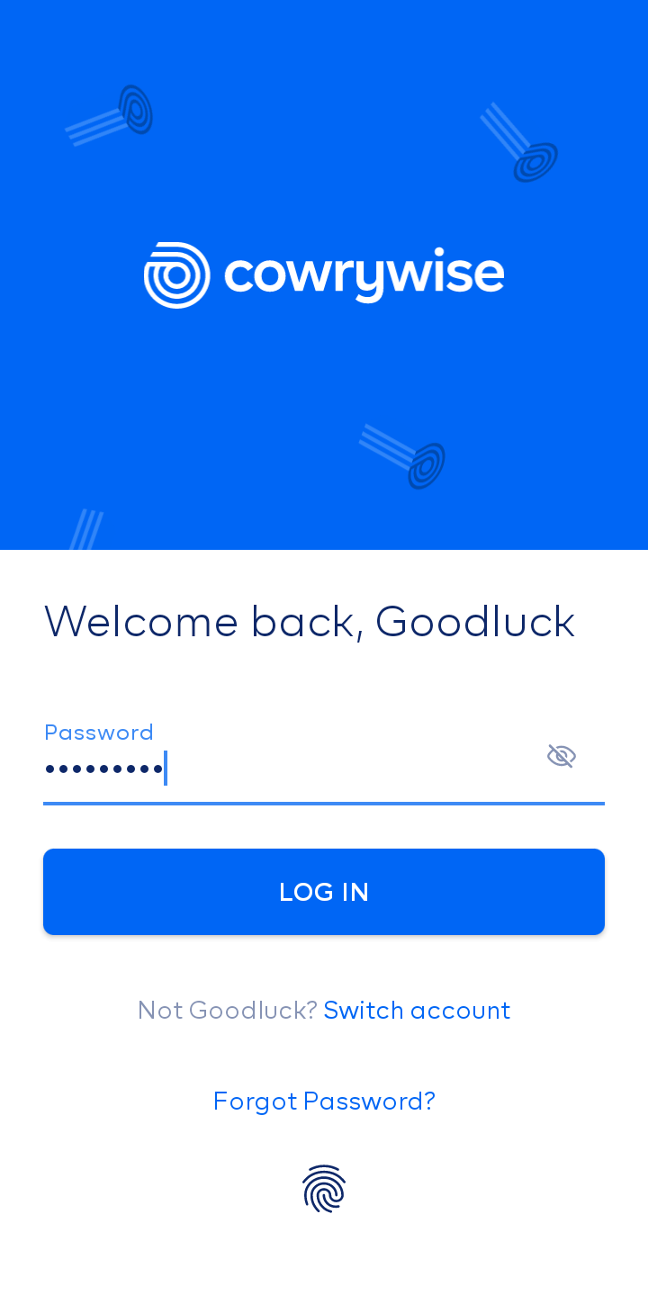  Cowrywise Login flow