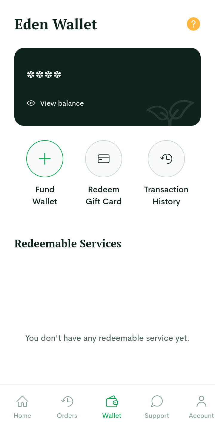  Edenlife Fund Wallet user flow UI screenshot