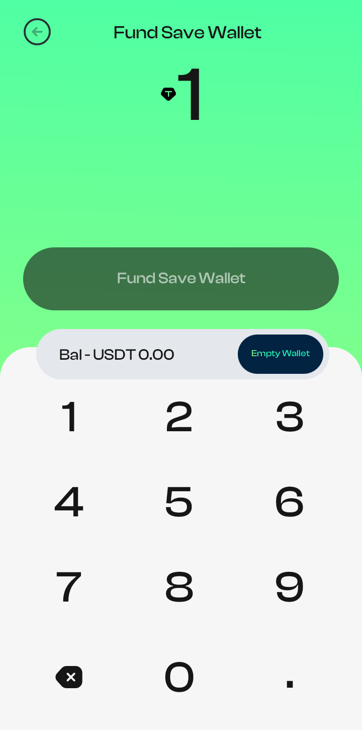  Fluidcoins Fund Wallet user flow UI screenshot