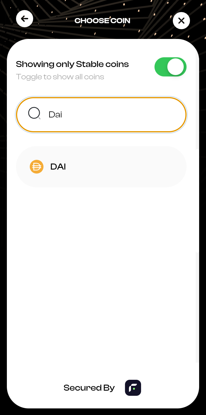  Fluidcoins Withdrawal user flow UI screenshot