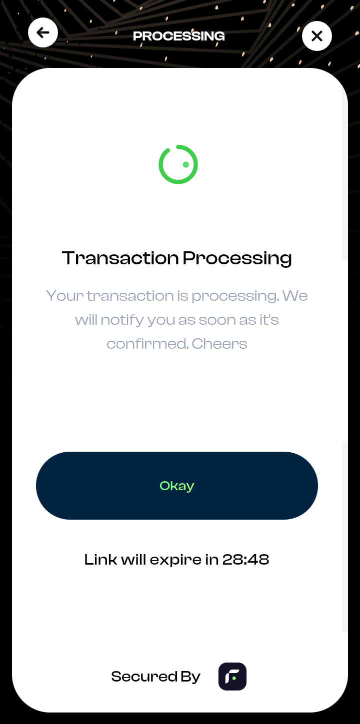  Fluidcoins Withdrawal user flow UI screenshot